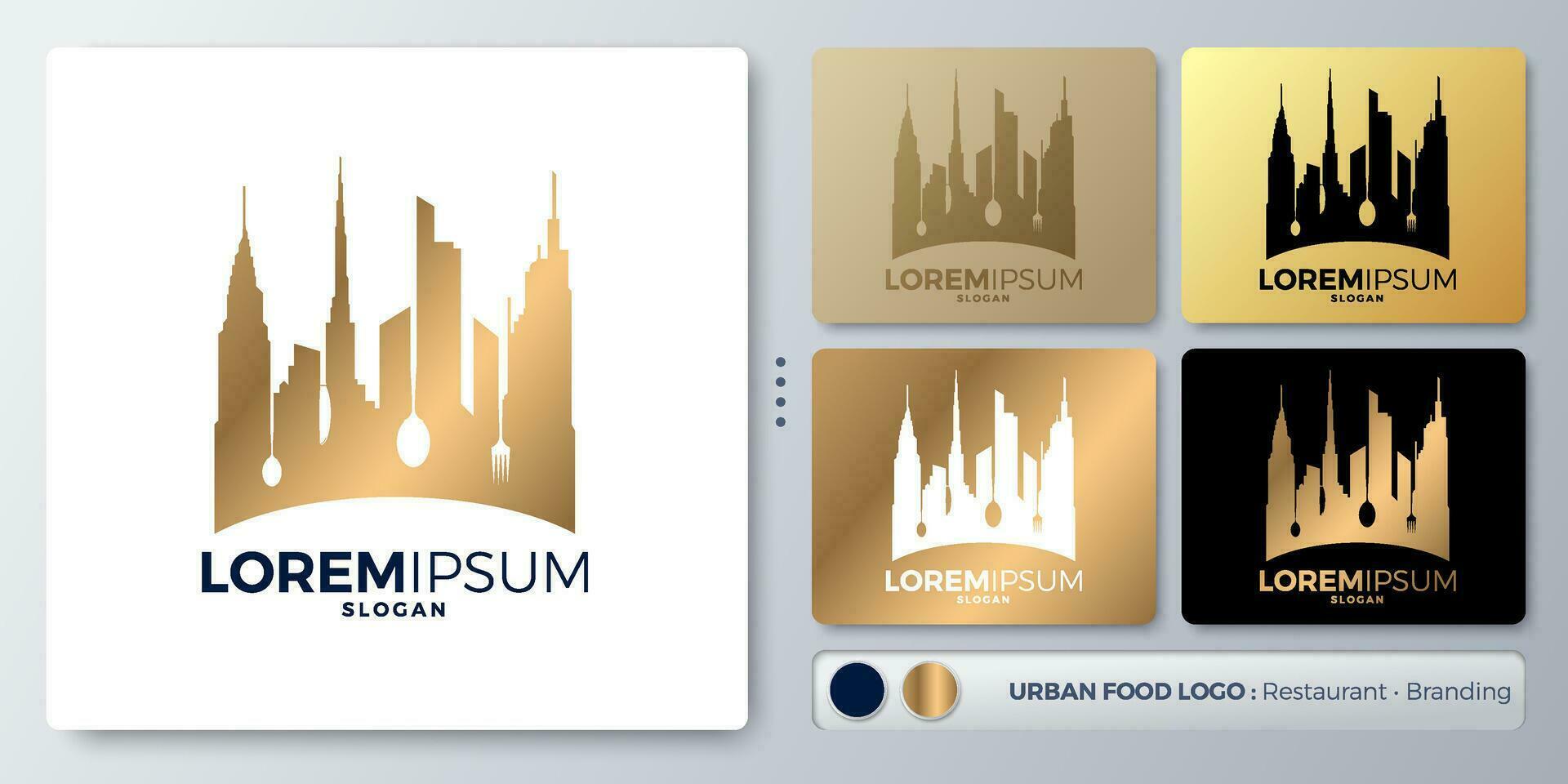 urban av mat stad vektor illustration minimal logotyp design. tom namn för Föra in din varumärke. designad med exempel för Allt typer av applikationer. du kan Begagnade för företag, identitet, restaurang.