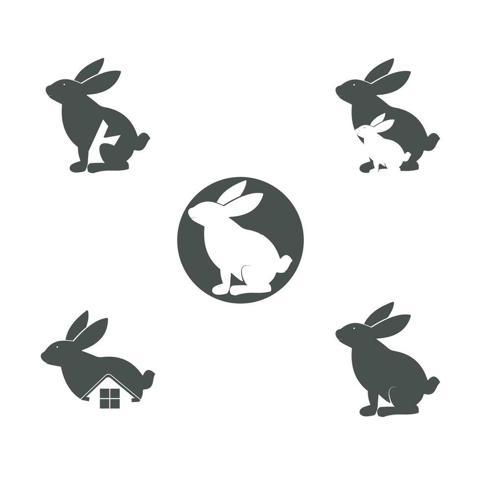 einstellen von Hase Symbole Vektor Illustration