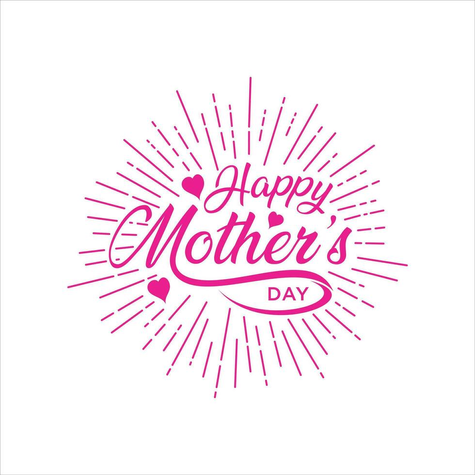 glücklich Mütter Tag Gruß Karte. Kalligraphie Inschrift. Vektor Illustration