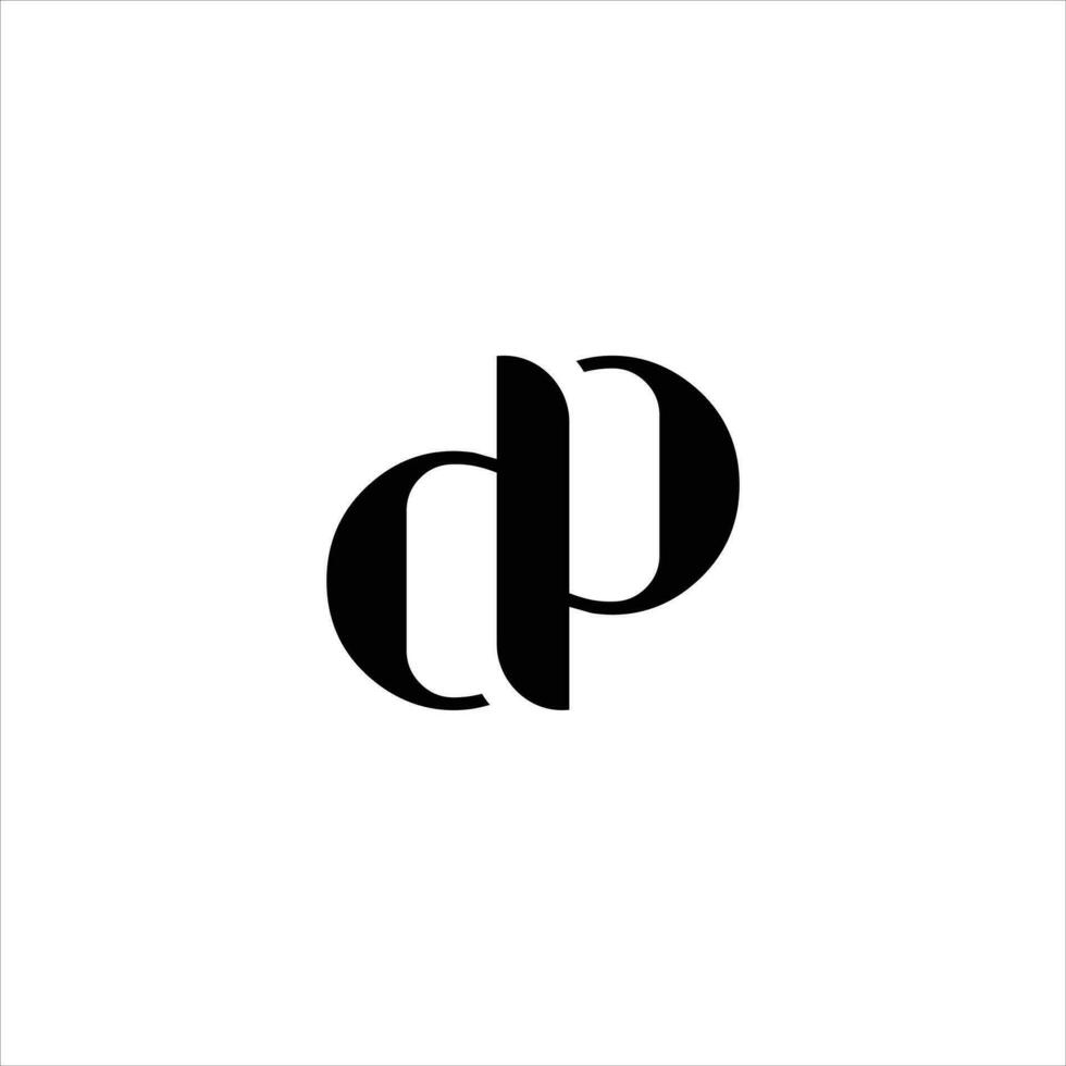 första dp pd brev logotyp design vektor mall. monogram och kreativ alfabet d p brev ikon illustration