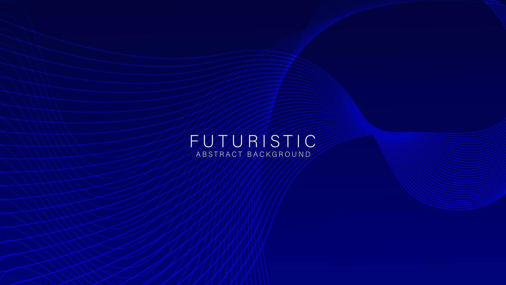 futuristisch abstrakt Hintergrund, mit dunkel Blau wellig Linien Muster, horizontal Banner Vorlage. Vektor Illustration Design