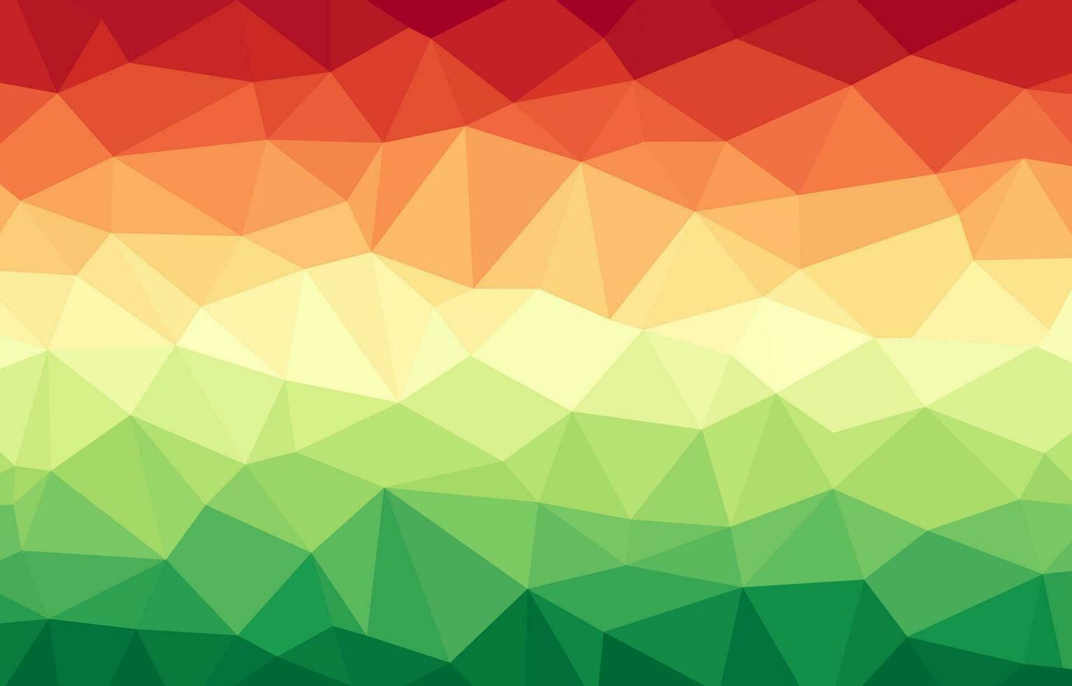abstrakt bakgrund med trianglar, grön, orange och röd färger vektor