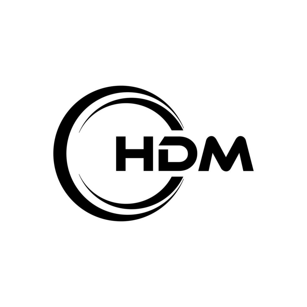 hdm brev logotyp design, inspiration för en unik identitet. modern elegans och kreativ design. vattenmärke din Framgång med de slående detta logotyp. vektor