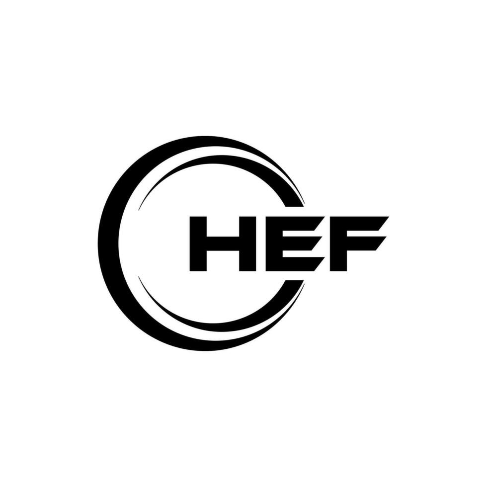 hef Brief Logo Design, Inspiration zum ein einzigartig Identität. modern Eleganz und kreativ Design. Wasserzeichen Ihre Erfolg mit das auffällig diese Logo. vektor