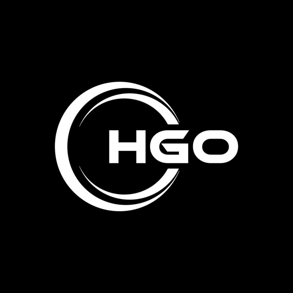 hgo brev logotyp design, inspiration för en unik identitet. modern elegans och kreativ design. vattenmärke din Framgång med de slående detta logotyp. vektor