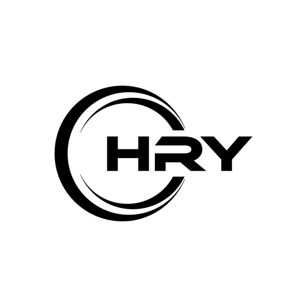 hry Brief Logo Design, Inspiration zum ein einzigartig Identität. modern Eleganz und kreativ Design. Wasserzeichen Ihre Erfolg mit das auffällig diese Logo. vektor