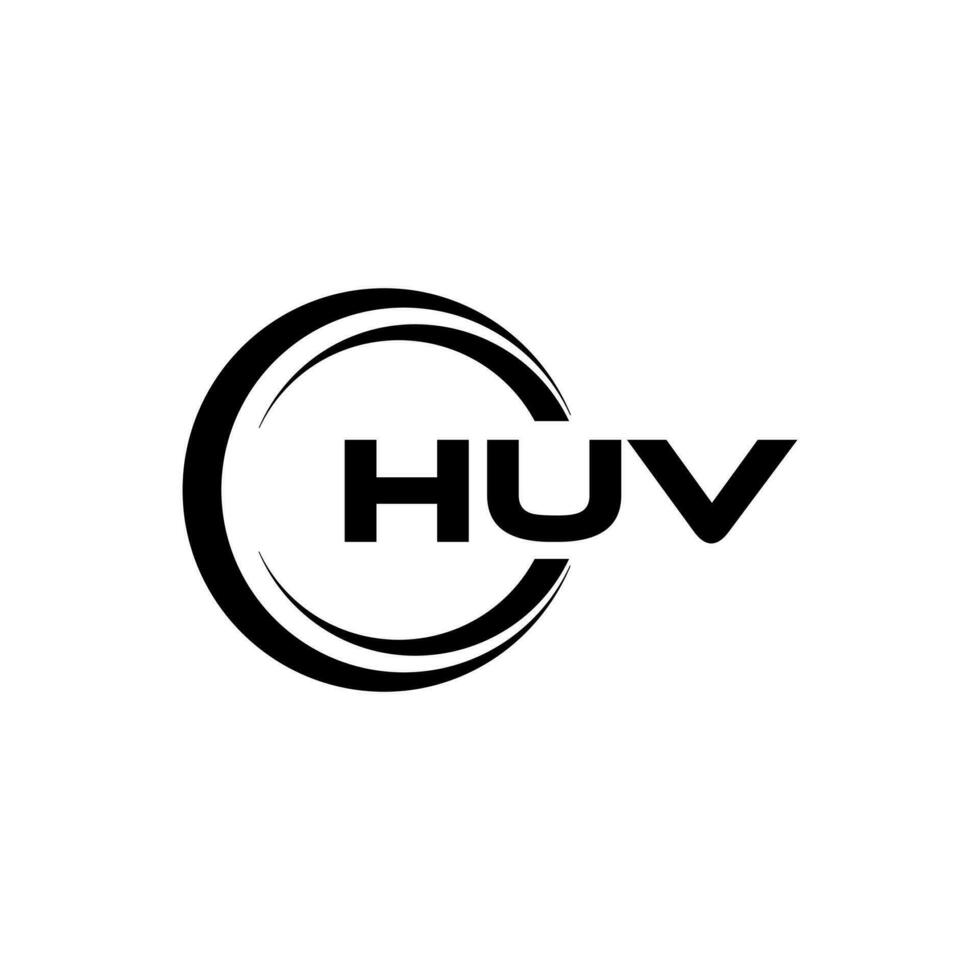Huv Brief Logo Design, Inspiration zum ein einzigartig Identität. modern Eleganz und kreativ Design. Wasserzeichen Ihre Erfolg mit das auffällig diese Logo. vektor