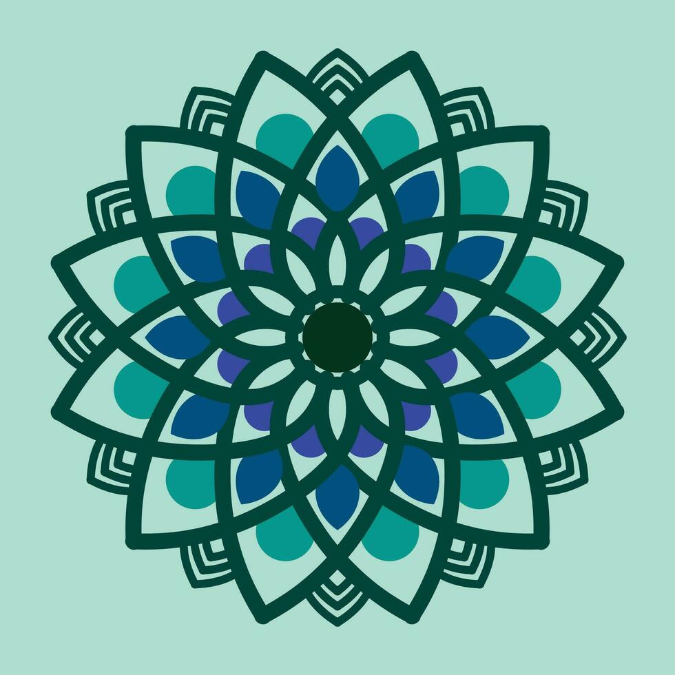 Mandala mit Blume zum Henna, mehndi, Tätowierung, Dekoration. dekorativ Ornament im ethnisch orientalisch Stil. Hand gezeichnet Hintergrund. Islam, Arabisch, indisch. vektor