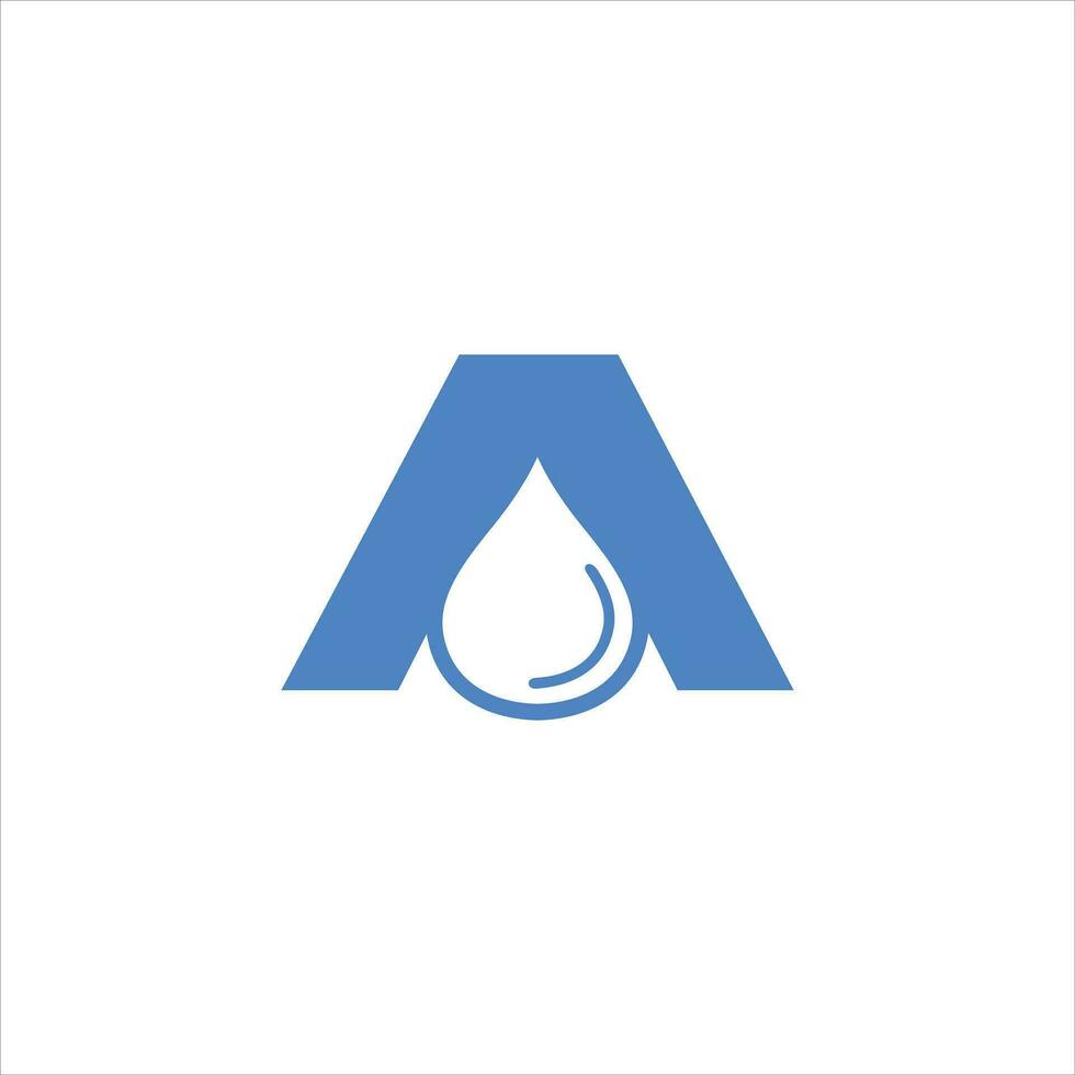 Brief ein Wasser fallen Logo Symbol Design Vorlage Elemente vektor