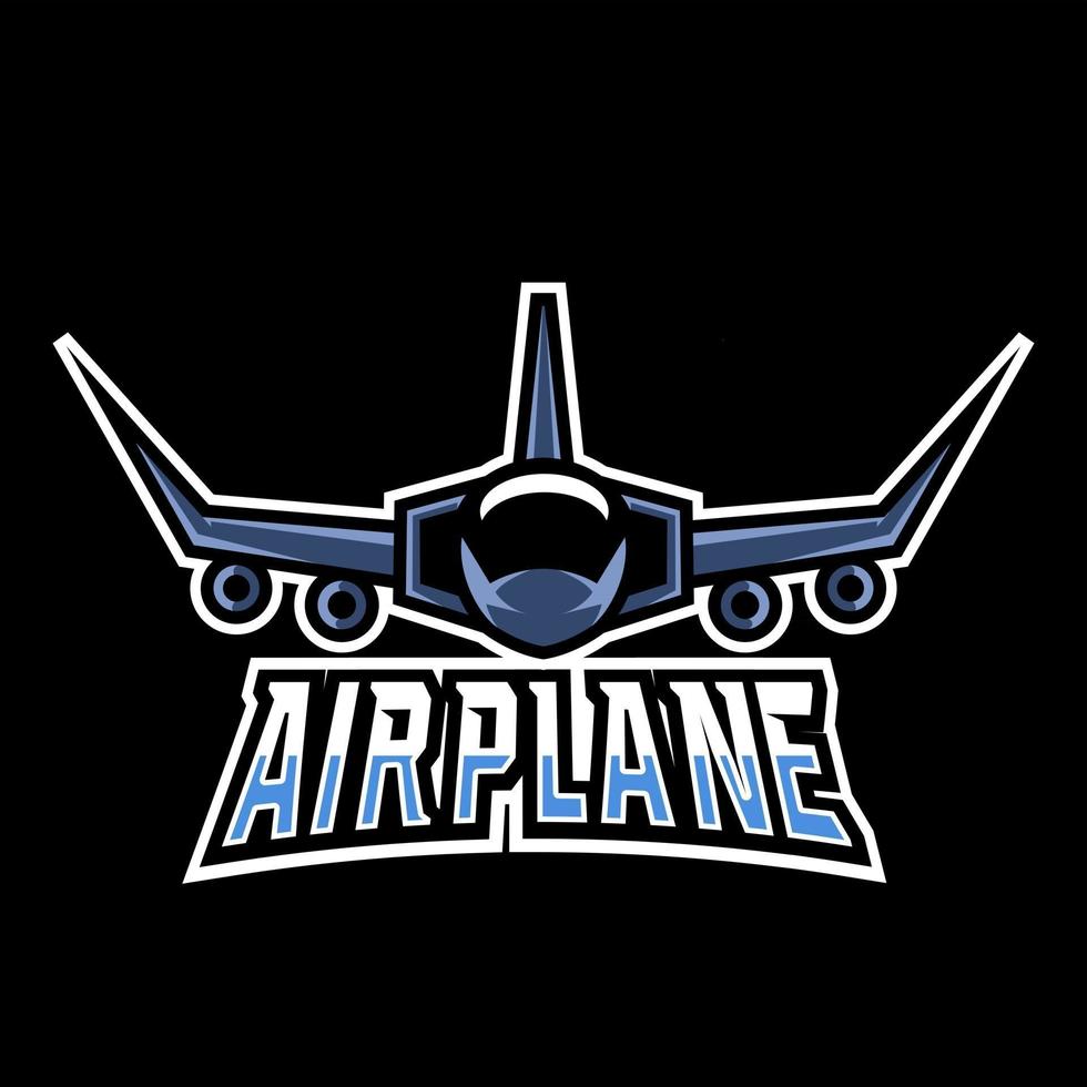 jetplan krigs soldat maskot gaming logo design vektor mall