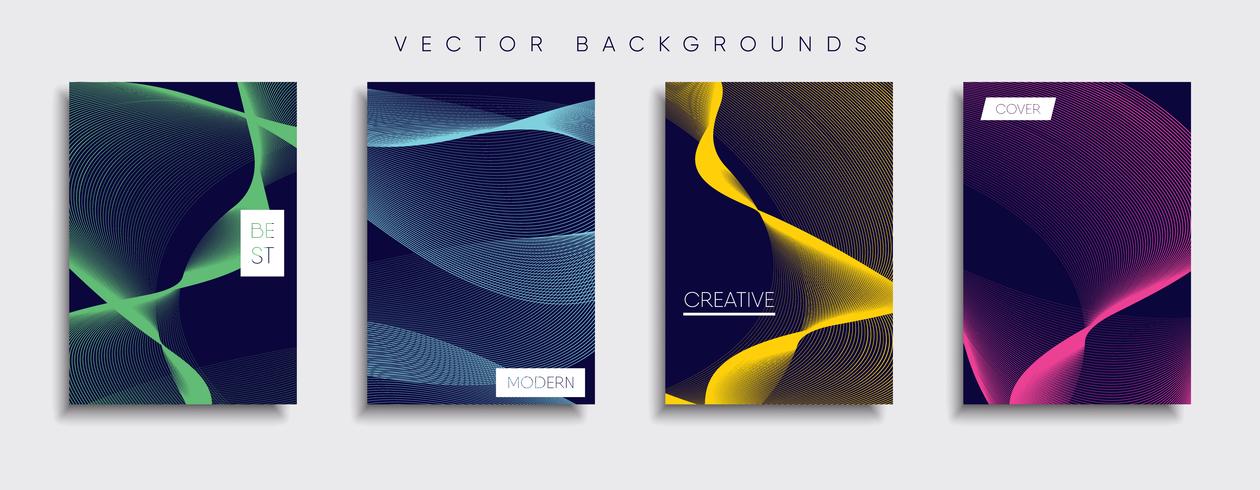 Minimale Vector-Cover-Designs. Zukünftige Plakatschablone vektor