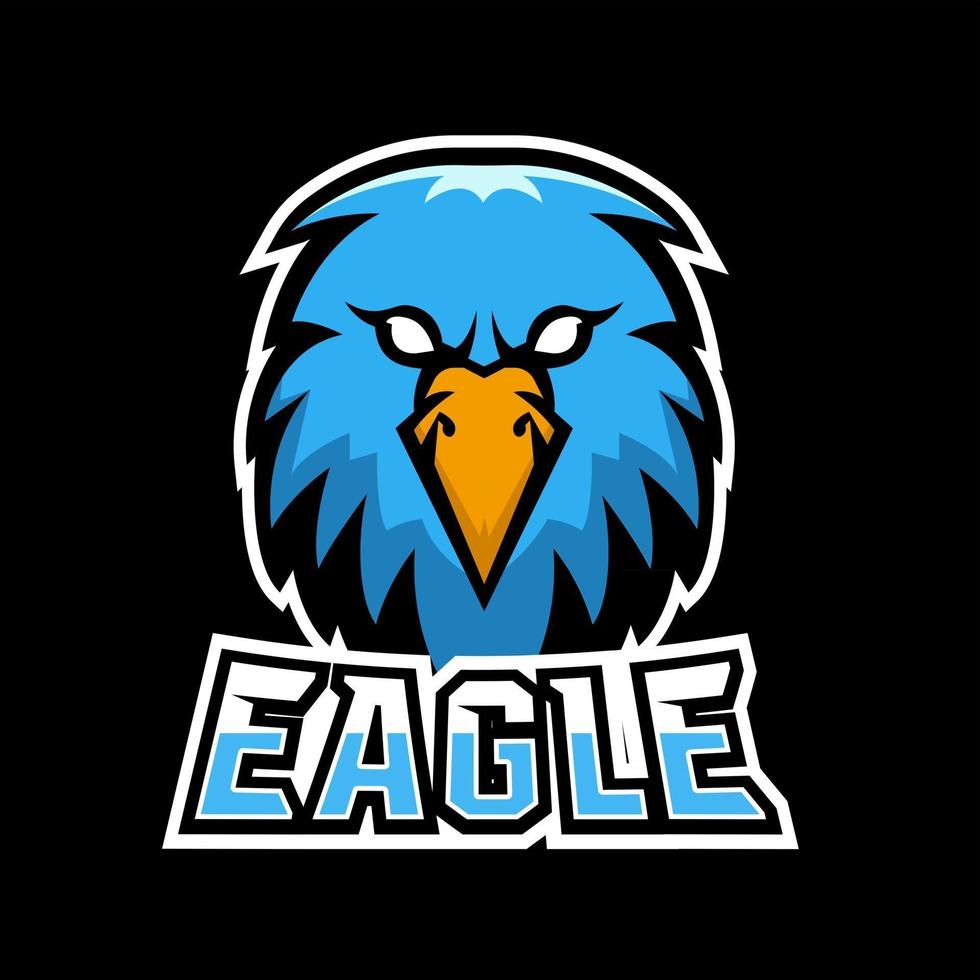 eagle sport eller esport gaming maskot logotyp mall, för ditt lag vektor