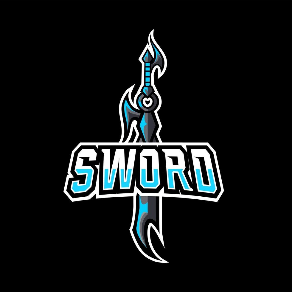 Schwertlord King Warior Maskottchen Sport Gaming Esport Logo Vorlage für Streamer Squad Team Club vektor