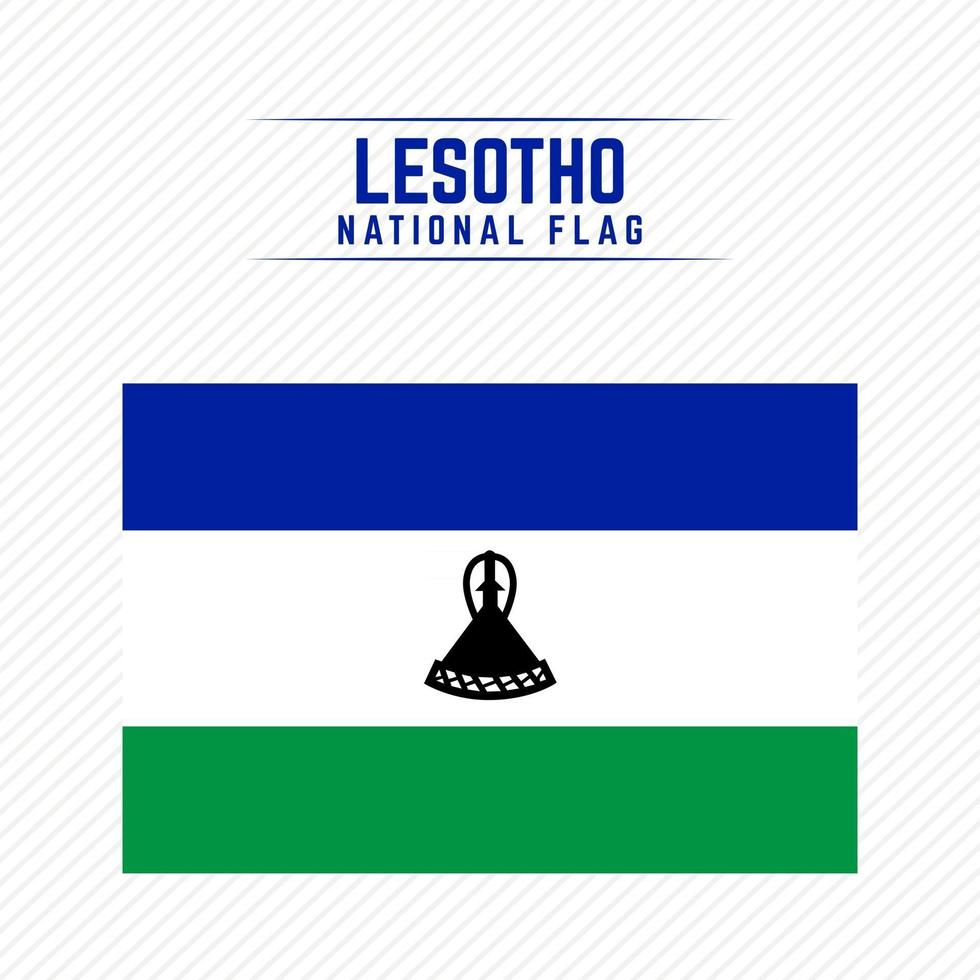 Lesothos nationella flagga vektor