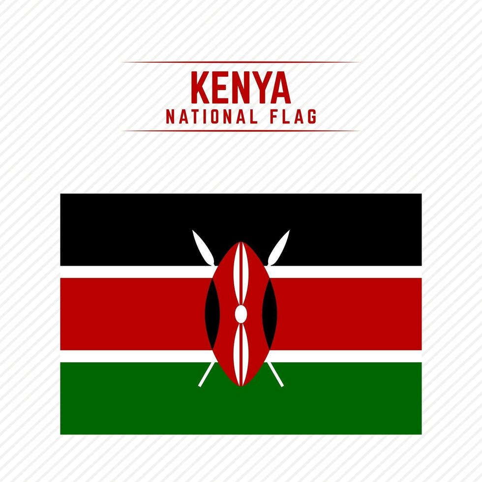 kenyas nationella flagga vektor