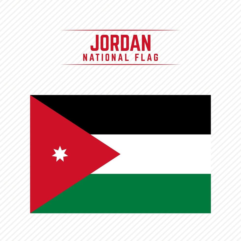 Jordaniens nationella flagga vektor