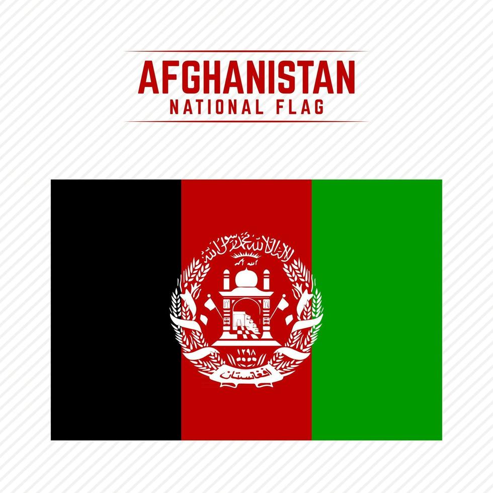 afghanistans nationella flagga vektor