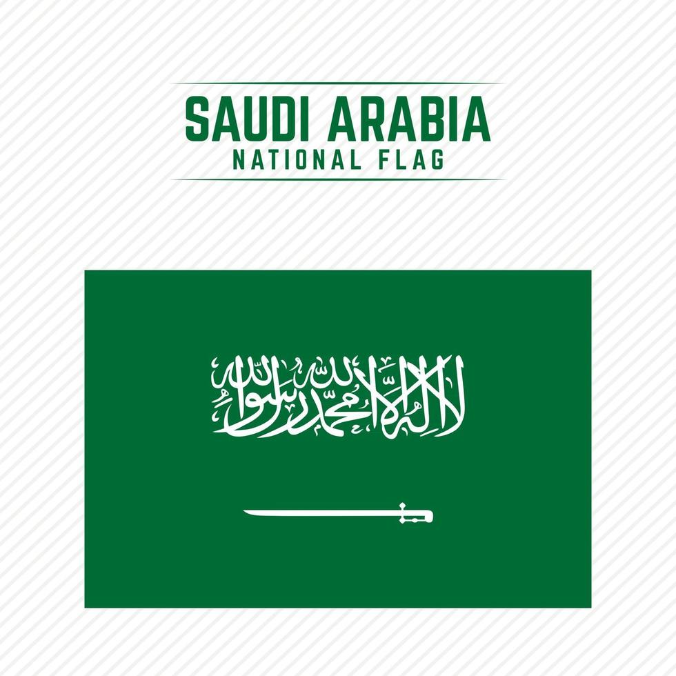 Saudiarabiens nationella flagga vektor