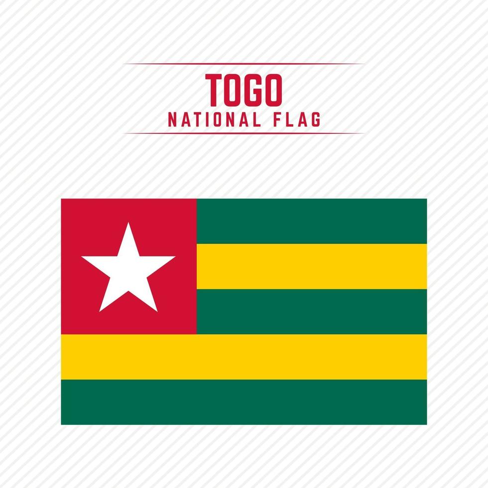 Togos nationella flagga vektor