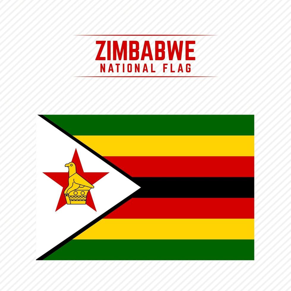 Zimbabwes nationella flagga vektor