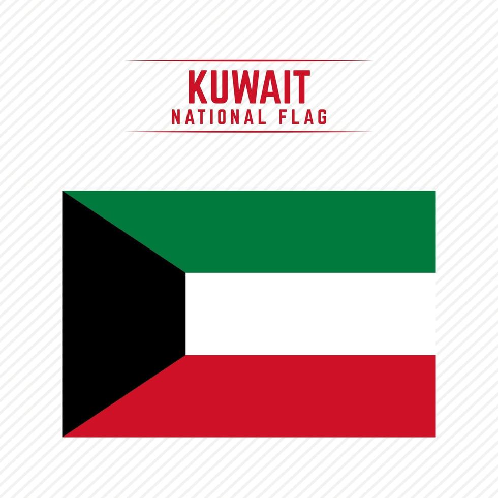 Kuwaits nationella flagga vektor