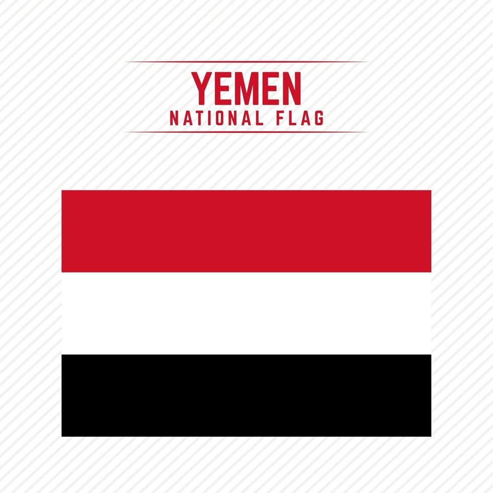 Jemen nationella flagga vektor
