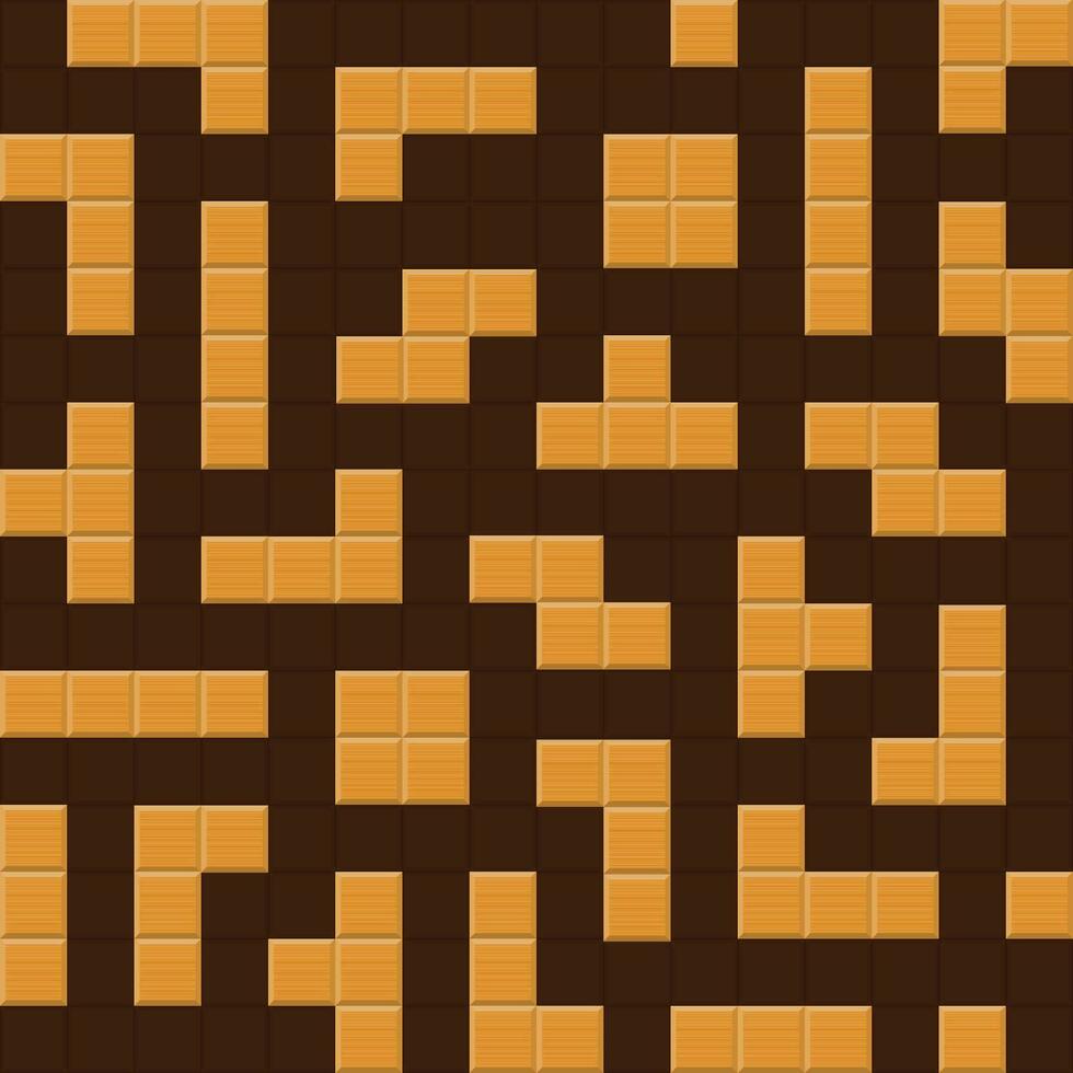 Holz Block Puzzle wiederholen Muster gegen ein braun Hintergrund vektor