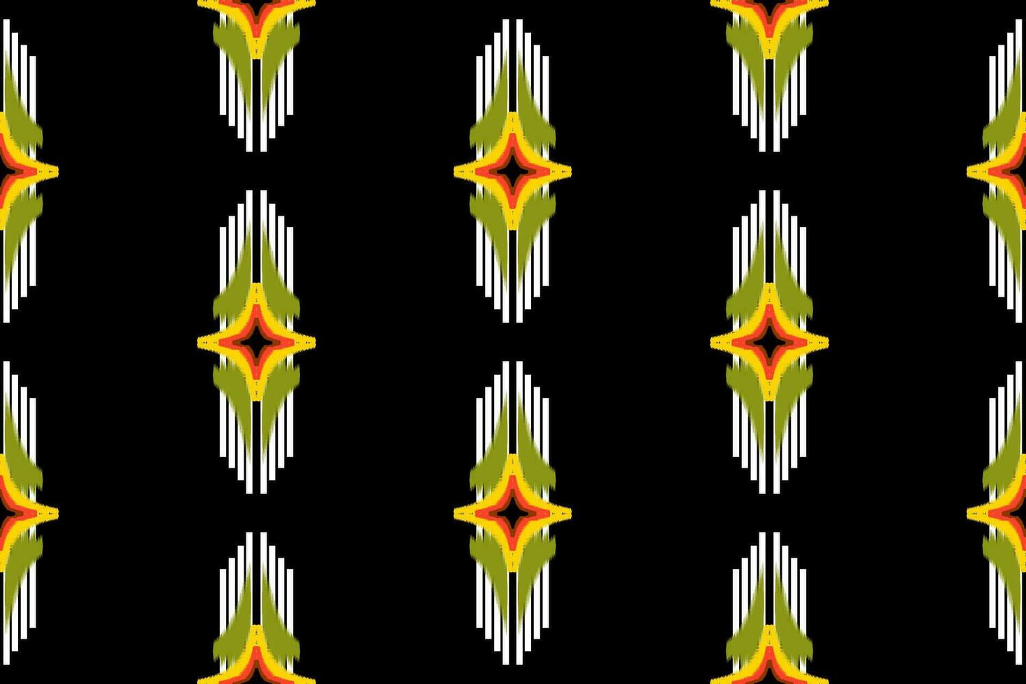 abstrakt geometrisch Muster Design auf schwarz Hintergrund zum Hintergrund oder Hintergrund, Ikat geometrisch Volk Ornament. ethnisch Vektor Textur. nahtlos Muster im aztekisch Stil.