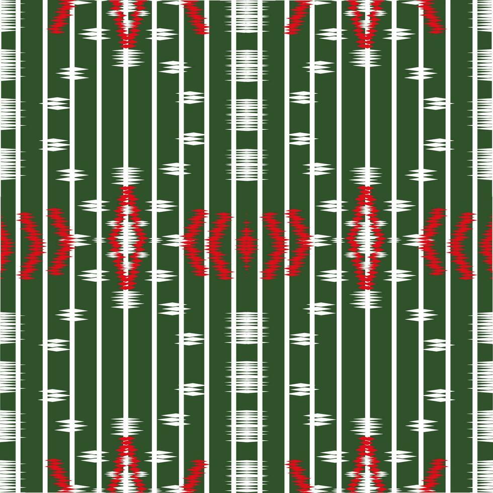 ikat vektor etnisk sömlös mönster design. ikat aztec tyg matta ornament textil- dekorationer tapet. stam- boho inföding etnisk Kalkon traditionell broderi vektor bakgrund