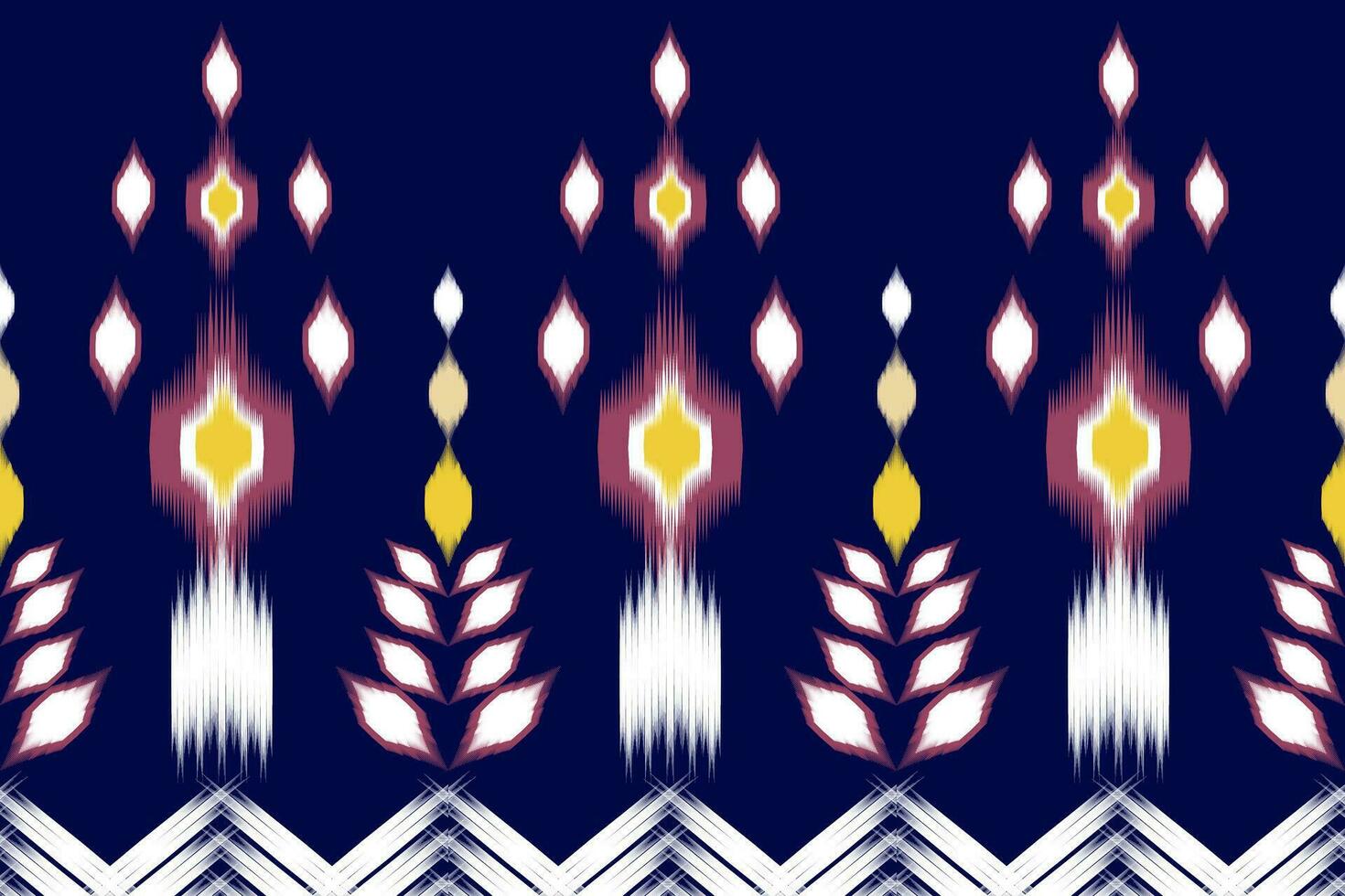 Ikat geometrische Folkloreverzierung. Stammes ethnische Vektor Textur. nahtloses Streifenmuster im aztekischen Stil. Figur Stammesstickerei. indisch, skandinavisch, zigeuner, mexikanisch, volksmuster.