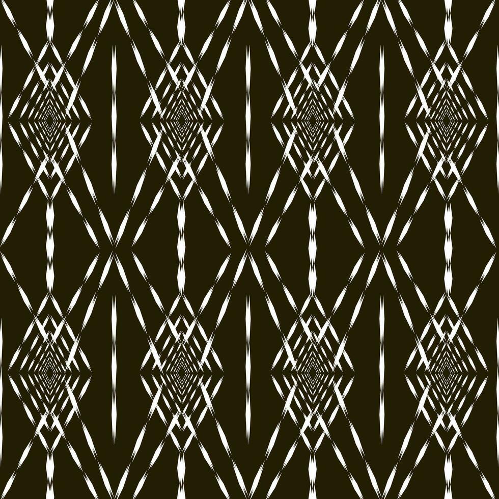 geometrisch Vektor Ikat Muster. ethnisch traditionell Stammes- Kunst nahtlos Muster im Stammes-, Volk Stickerei, und Mexikaner Stil. aztekisch geometrisch Kunst Ornament drucken. Design zum Teppich, Hintergrund, Kleidung,