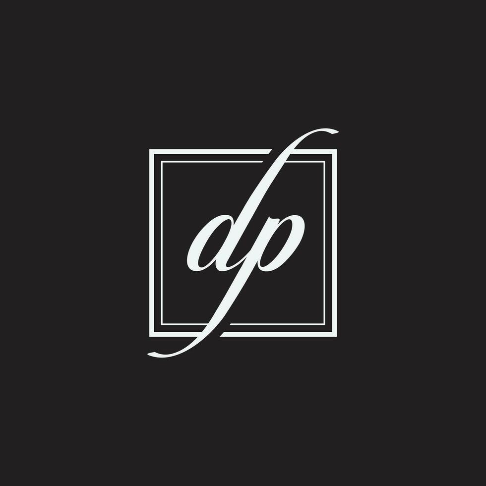dp Initiale Unterschrift Logo. Handschrift Logo Vorlage Vektor