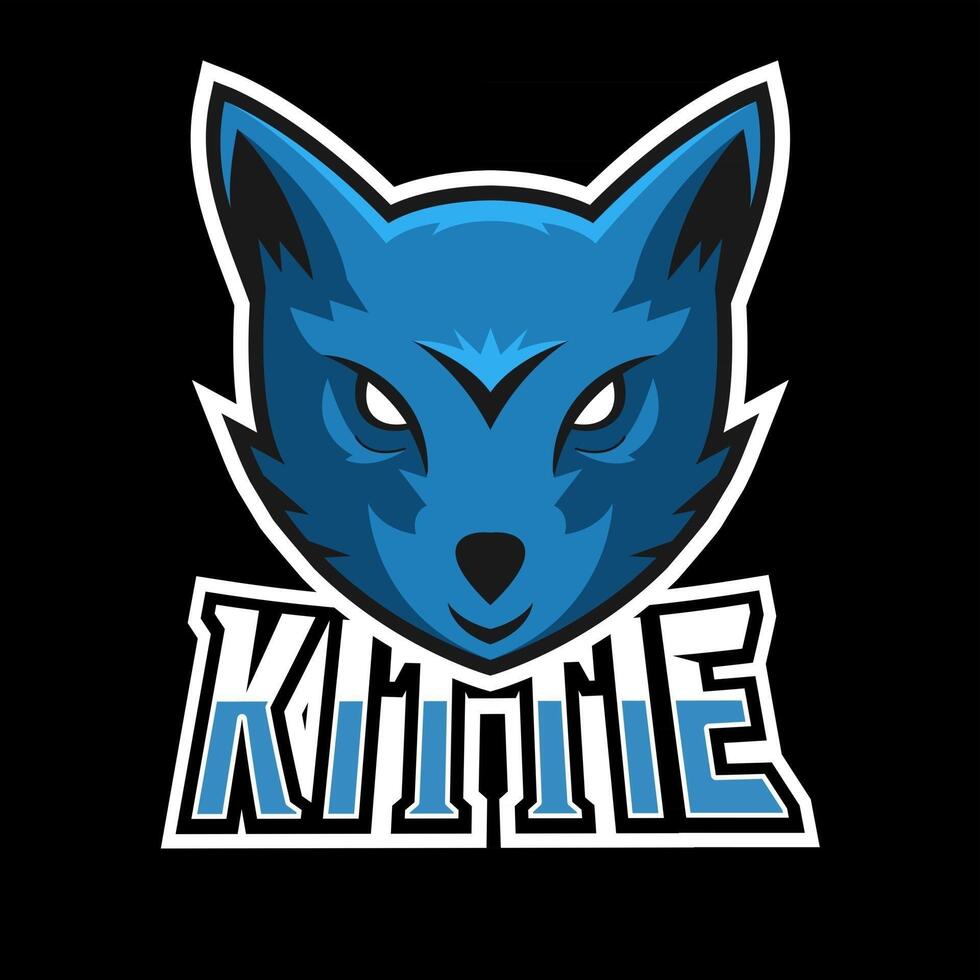 kittie sport eller esport gaming maskot logotyp mall, för ditt lag vektor