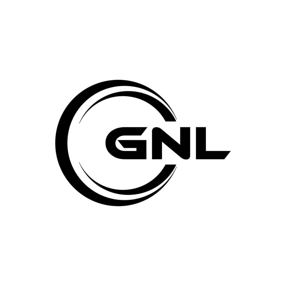 gnl Logo Design, Inspiration zum ein einzigartig Identität. modern Eleganz und kreativ Design. Wasserzeichen Ihre Erfolg mit das auffällig diese Logo. vektor