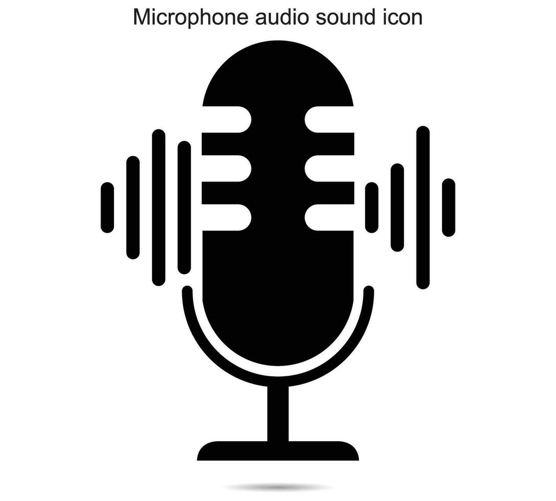 mikrofon audio ljud ikon, vektor illustration.