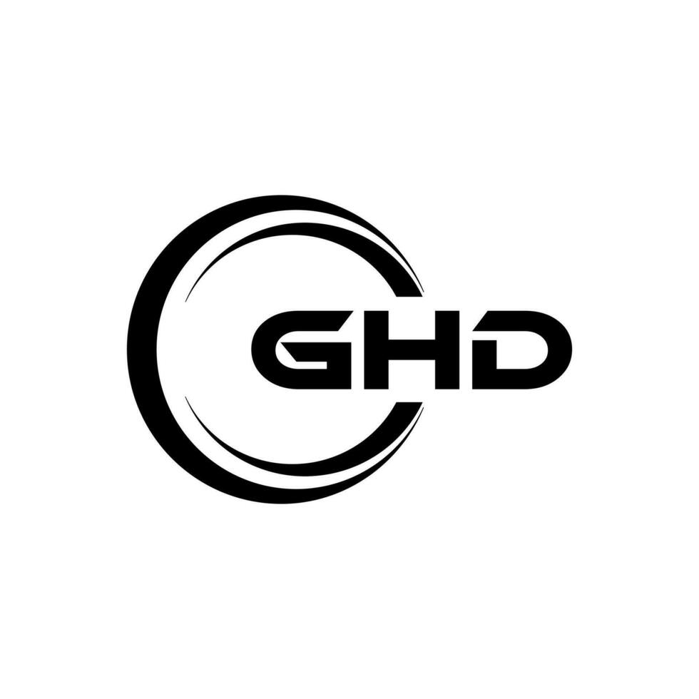 ghd logotyp design, inspiration för en unik identitet. modern elegans och kreativ design. vattenmärke din Framgång med de slående detta logotyp. vektor