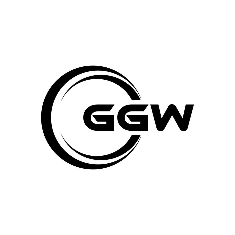 ggw logotyp design, inspiration för en unik identitet. modern elegans och kreativ design. vattenmärke din Framgång med de slående detta logotyp. vektor