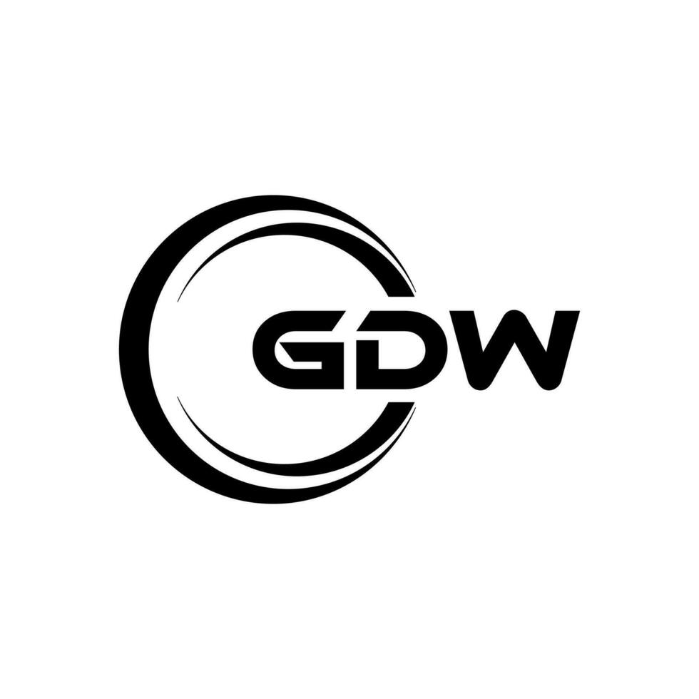 gdw Logo Design, Inspiration zum ein einzigartig Identität. modern Eleganz und kreativ Design. Wasserzeichen Ihre Erfolg mit das auffällig diese Logo. vektor