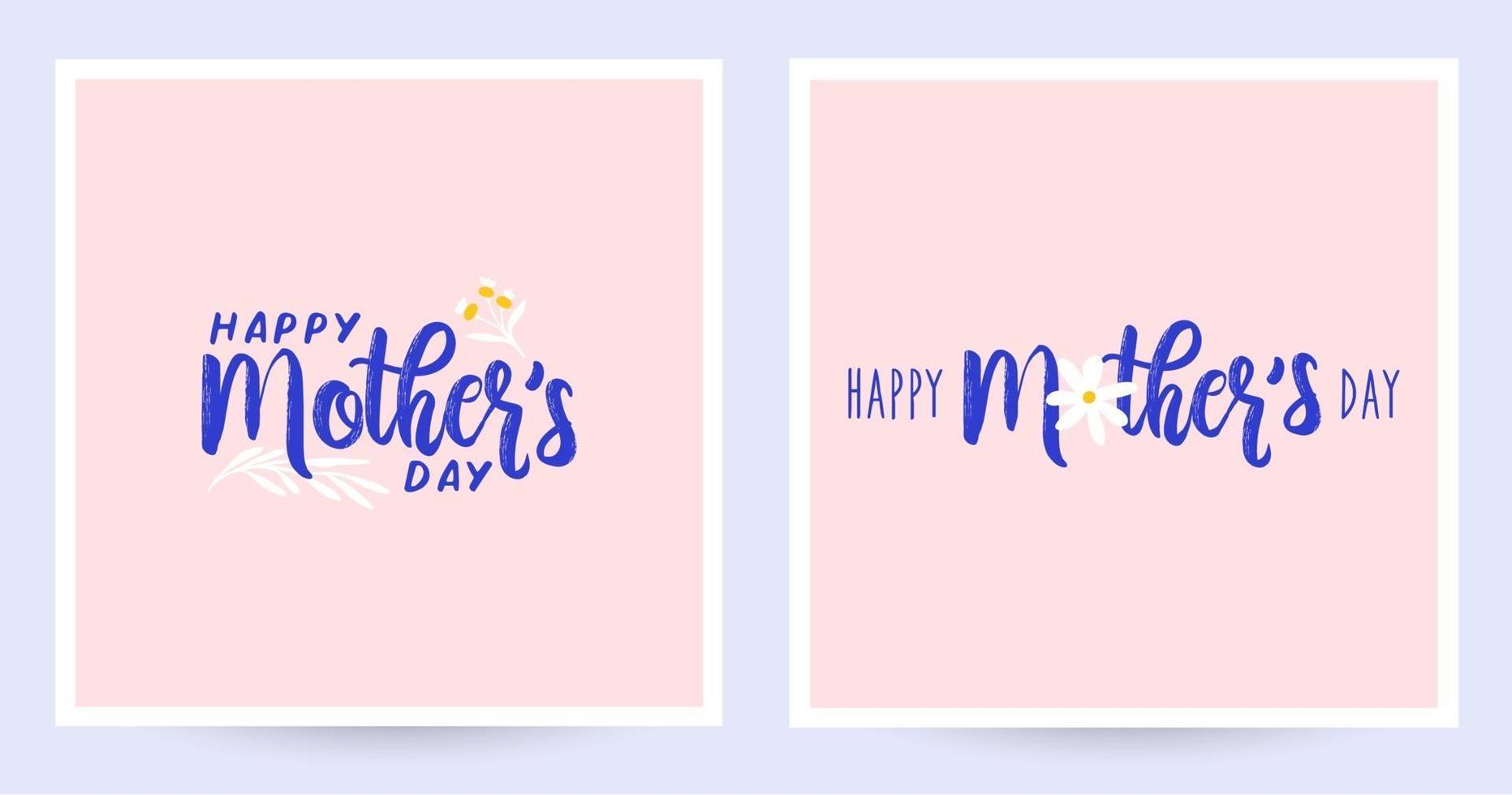 Happy Mother's Day Schriftzug Postkarte, Banner, Newsletter. vektor