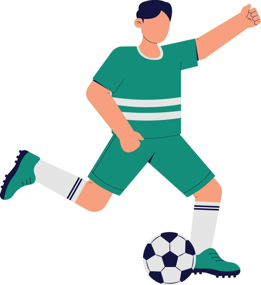 en man spelar fotboll illustration vektor
