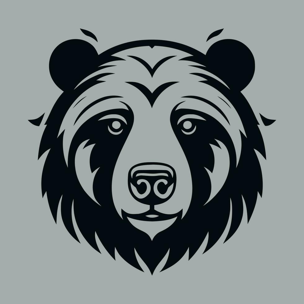 Bär Logo Vektor wütend wild mutig unheimlich Tier wild überschwänglich Grizzly Natur Wald