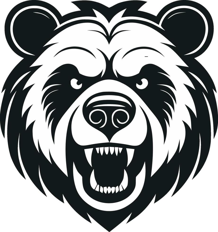 Björn logotyp vektor arg våldsam modig skrämmande fä vild sprudlande grizzly natur skog