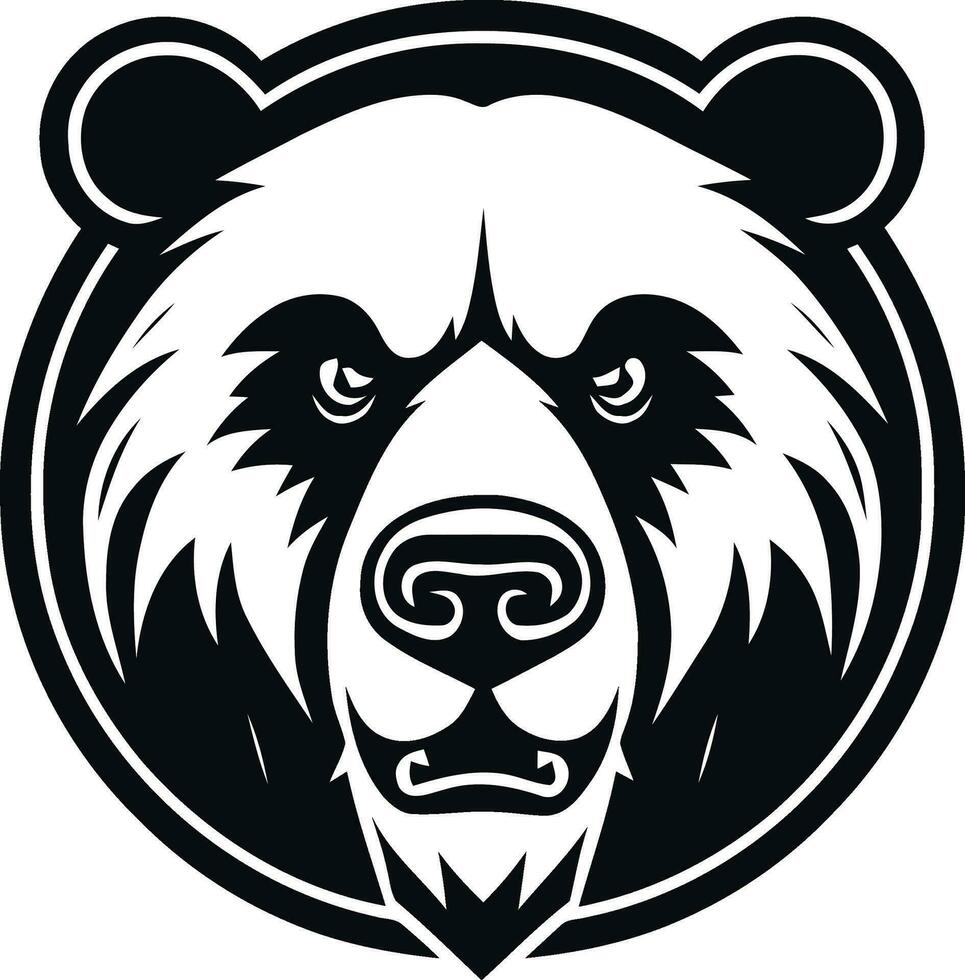 Bär Logo Vektor wütend wild mutig unheimlich Tier wild überschwänglich Grizzly Natur Wald