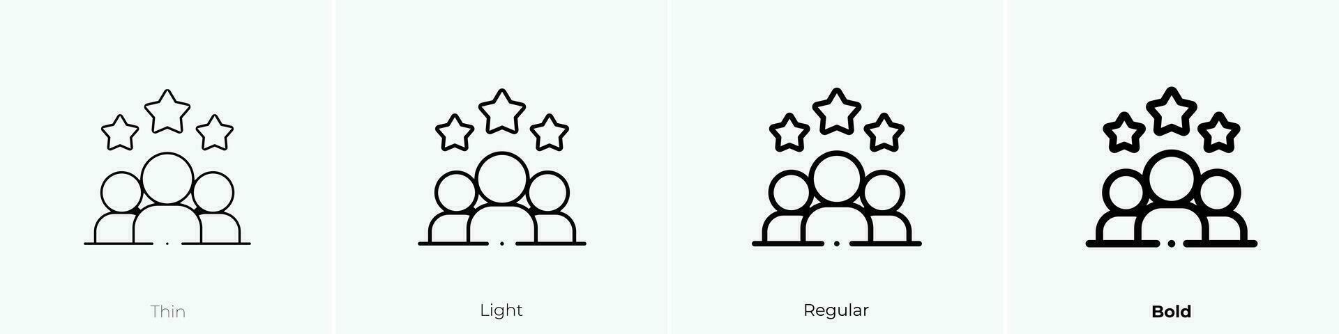 Zusammenarbeit Symbol. dünn, Licht, regulär und Fett gedruckt Stil Design isoliert auf Weiß Hintergrund vektor