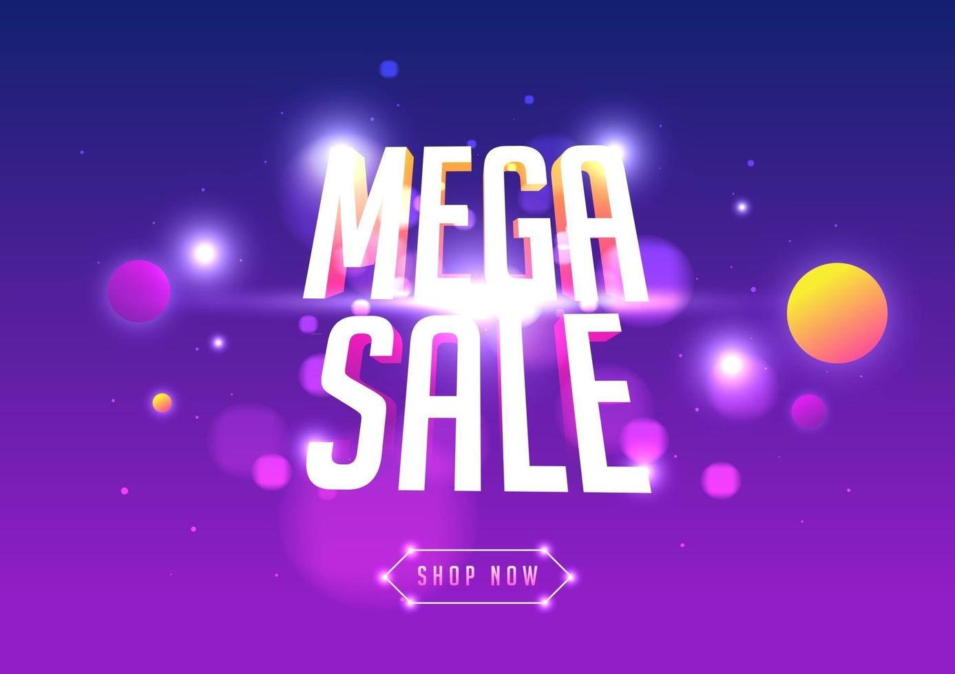 Mega Sale Banner Vorlage Design, Big Sale Sonderangebot. vektor