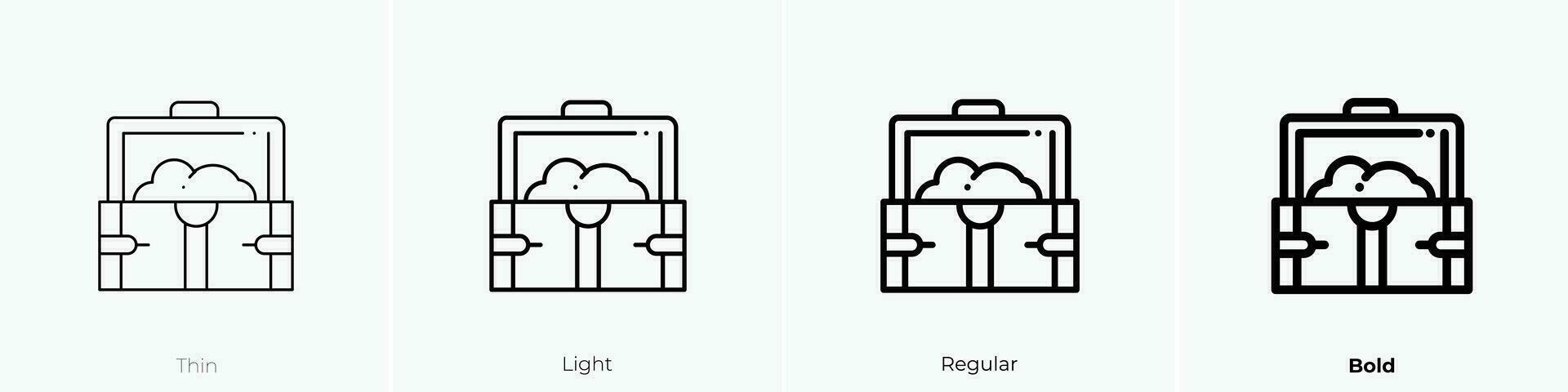 Schatz Symbol. dünn, Licht, regulär und Fett gedruckt Stil Design isoliert auf Weiß Hintergrund vektor