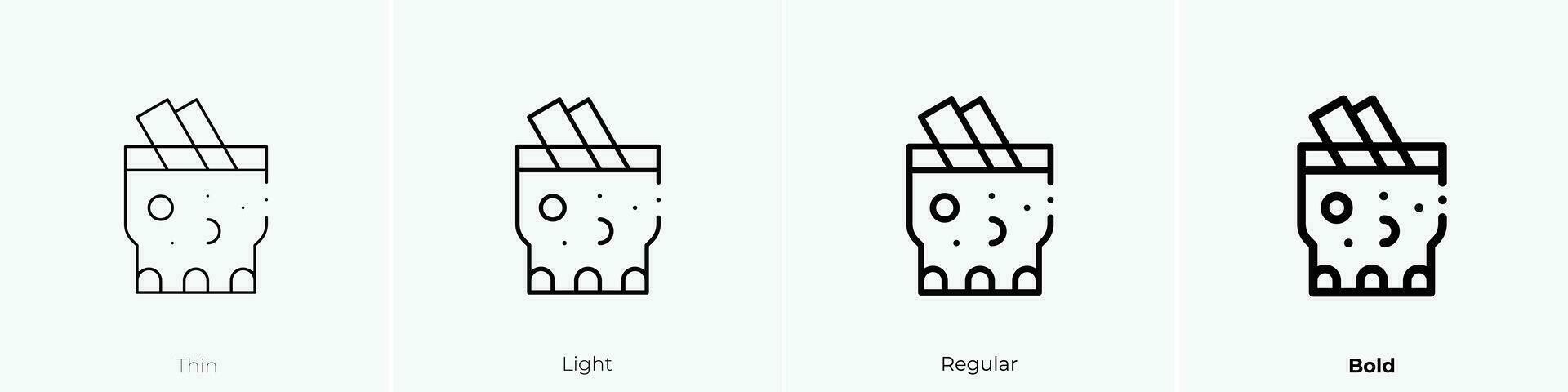 Tepache Symbol. dünn, Licht, regulär und Fett gedruckt Stil Design isoliert auf Weiß Hintergrund vektor