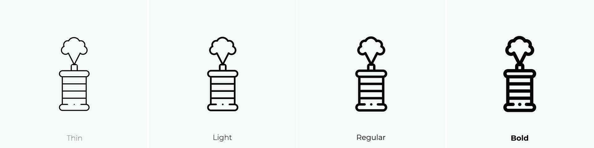 zerreißen Gas Symbol. dünn, Licht, regulär und Fett gedruckt Stil Design isoliert auf Weiß Hintergrund vektor