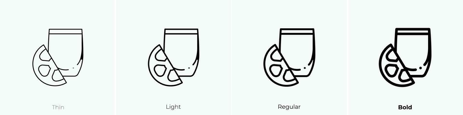 Tomate Saft Symbol. dünn, Licht, regulär und Fett gedruckt Stil Design isoliert auf Weiß Hintergrund vektor