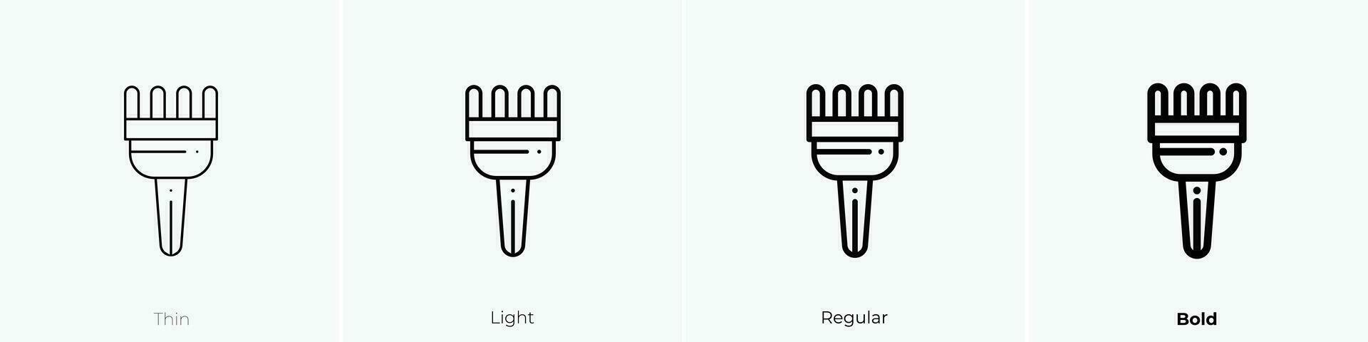 Farbton Symbol. dünn, Licht, regulär und Fett gedruckt Stil Design isoliert auf Weiß Hintergrund vektor